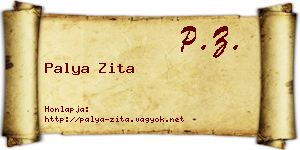 Palya Zita névjegykártya