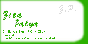 zita palya business card